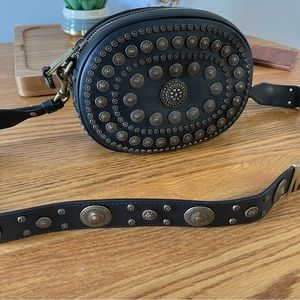 Moschino Black & Gold Embellished Crossbody Bag